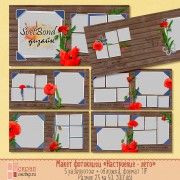 Макет для фотокниги "Настроение - лето"