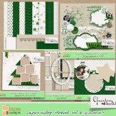Скрап-набор "Новый год в зелёном!"